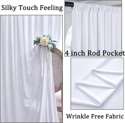 20ftx10ft White Backdrop Curtains - Image 2