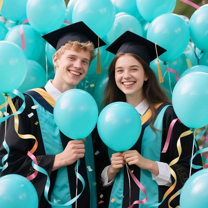 200pcs Teal Blue Balloons 5 Inch, Small Mini Latex Balloons - Image 5
