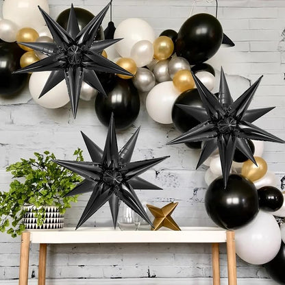 72 Pcs Star Balloons Foil Explosion Balloons Magic 12 Point Star Cone Balloon - Image 4