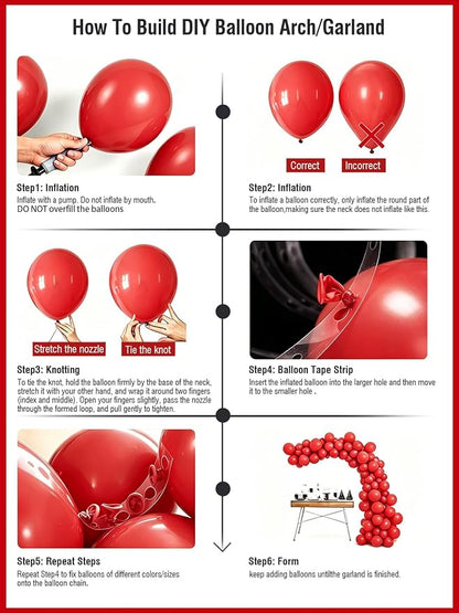 Red Balloons 12 Inch 60 PCS Red Latex Balloons - Image 5