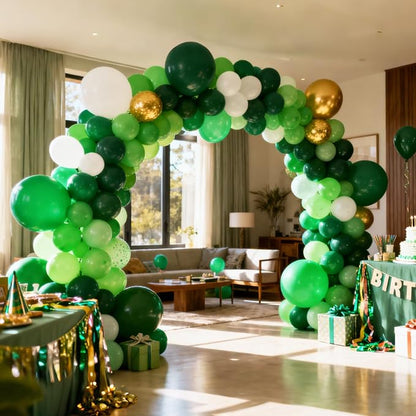 RUBFAC Green Balloons Different Sizes 18 12 10 5 Inch Balloon Arch 129pcs | - Image 6