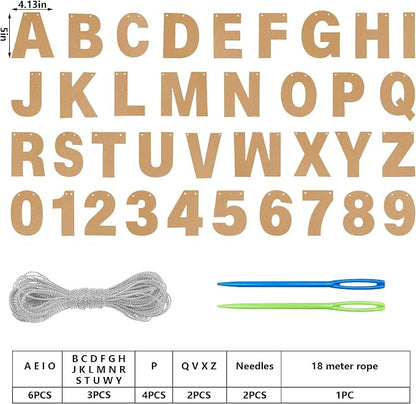 DIY Banner Kit with Letters Glitter Banner Letters Customizable Birthday - Image 2