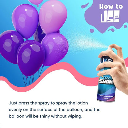 Balloon Shine Spray for Party, 2 Pack x 16.9 oz, Balloons Spray Silicone | - Image 4