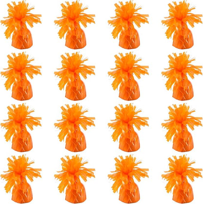 16 Pack Orange Balloon Weights Metallic Holder Anchors Balloon Holder Weights by Unknown