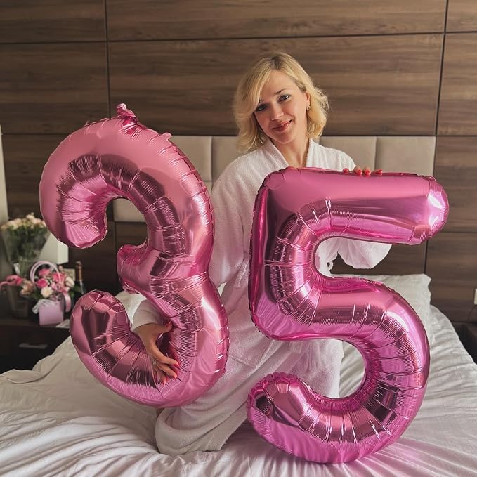 Pink 3 Balloon - Number Balloon 40 Inch, 3rd Pink Birthday Decorations | Large - Image 2