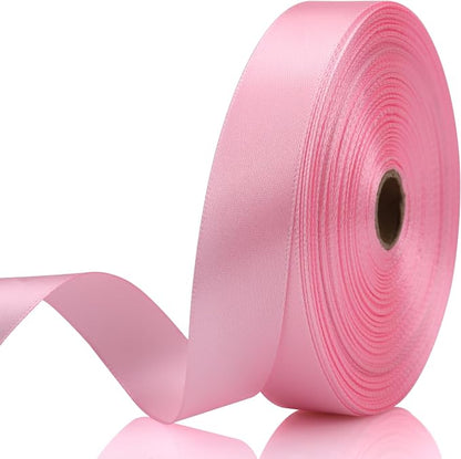 7/8 Inch 60 Yards Light Pink Satin Craft Ribbon-Single Face Polyester Ribbon by Unknown