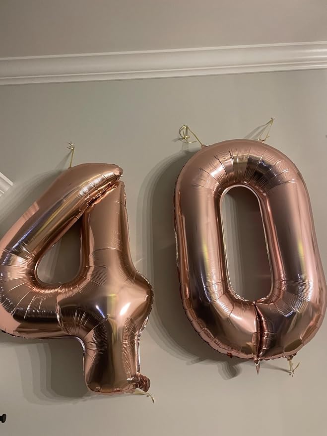 Number Balloons Rose Gold 4 Balloon 40 inch - Image 3