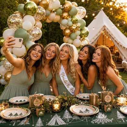 Sage Green Gold Balloons, 12 Inch 60 Pcs Metallic Olive Green White Gold - Image 4