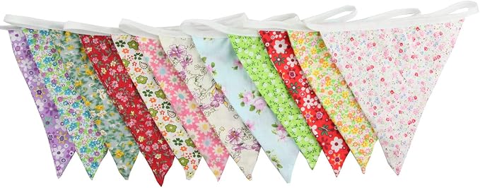 10M/32Ft Triangle Bunting Banner, Baby Shower, Outdoor and Home Decorations - Image 5