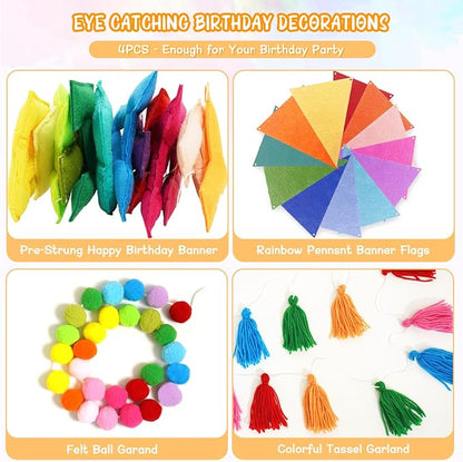 4PCS Pre-Strung Happy Birthday Banner - Image 3