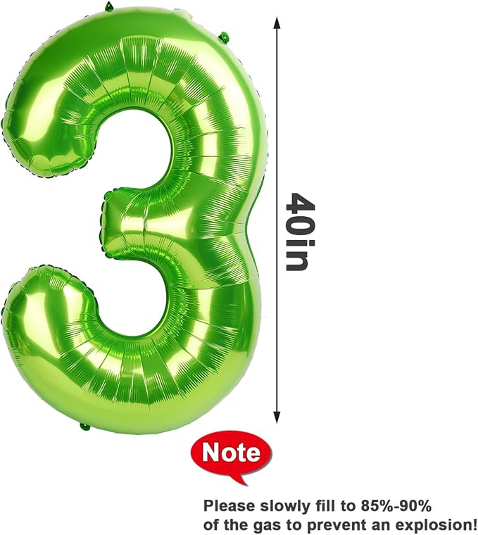 Number 1 Balloons, 40In Green Balloons - Image 5