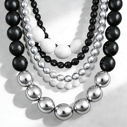 Black White and Silver Linking Balloons, Metallic Silver Quick Linked - Image 8