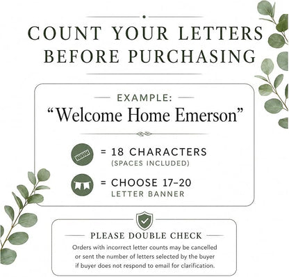 Custom Banner with Letters – Personalized Burlap or White Canvas Banner - Image 5