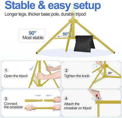 EMART Backdrop Stand 10x7ft Photo Studio Adjustable Background Stand Support kit - Image 5