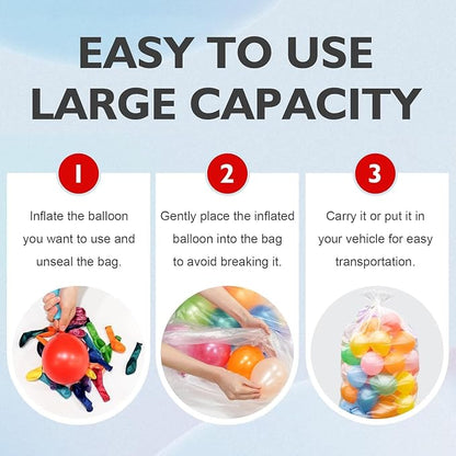 2 Pack Balloon Bags for Transport 98 x 59 In, Reusable Extra Large Clear - Image 5