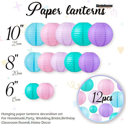 Pastel Paper Lanterns Set - Image 3