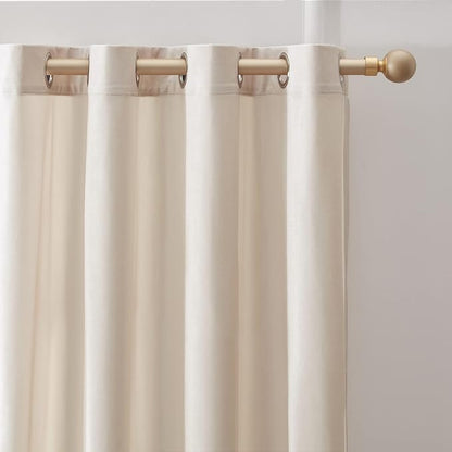 Luxury Cream Ivory Velvet Curtain Drapes - Image 3