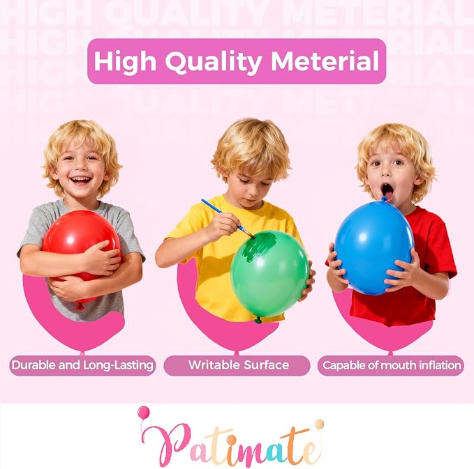 Patimate Red Balloons 30 Pack 18 Inch Matte Red Latex Party Balloons | Birthday - Image 6