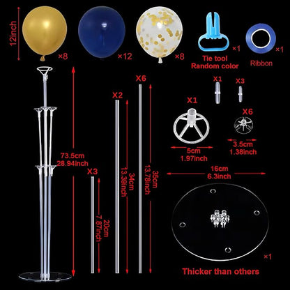 4 Sets Navy Blue Gold Balloon Centerpieces - Image 5