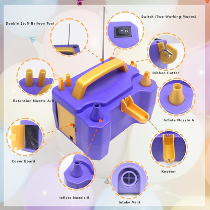 3-in-1 Balloon Electric Inflation & Vacuum Electric Pump | Fast - Image 2