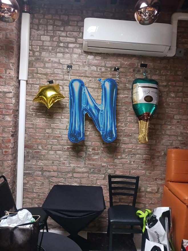 Letter Balloons 40 Inch Blue Giant Alphabet Balloons Letter M | Foil Mylar Big - Image 3