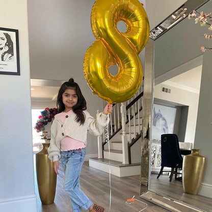 Gold Number 8 Balloon 40 Inch - Image 2
