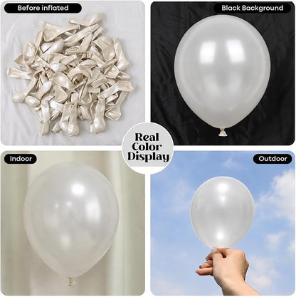 Pearl White Balloons - Image 2