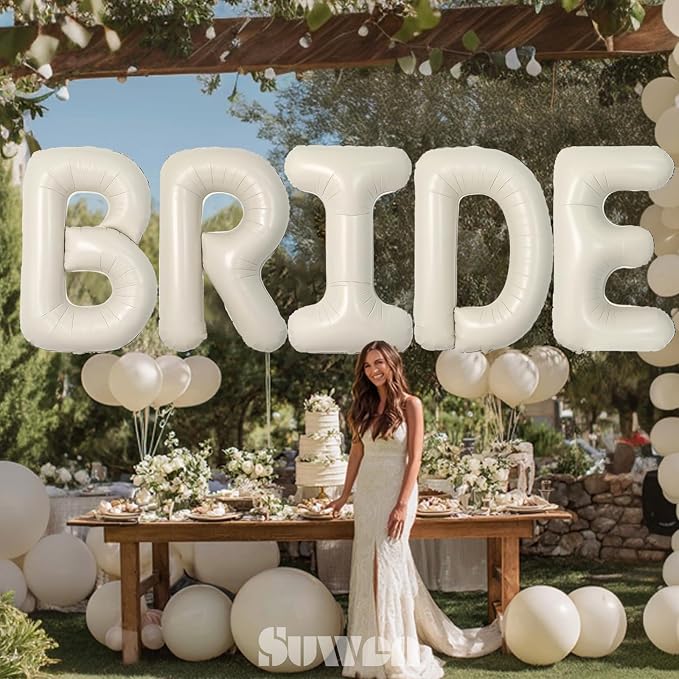 SUWEN 40 Inch Cream Large Y Letter Balloons Big Foil Helium A-Z | Jumbo Mylar - Image 5