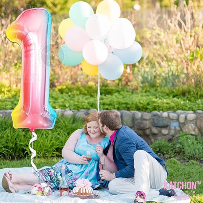 KatchOn Number One Balloon for First Birthday 40 Inch | Rainbow Number 1 - Image 8