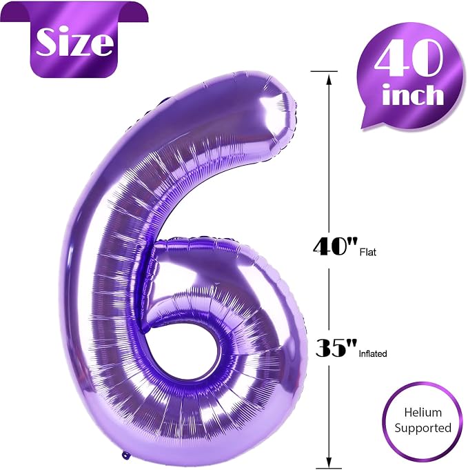 Purple 6 Balloon - Image 5