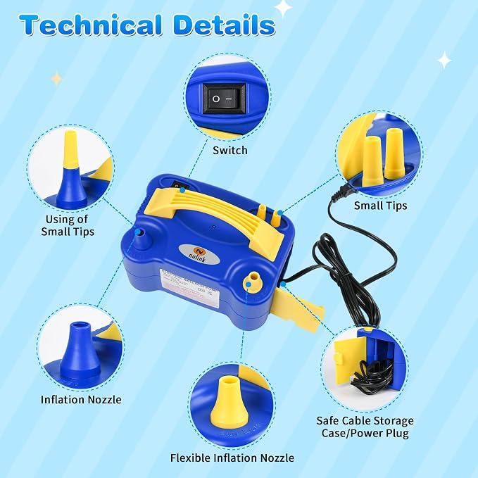 Balloon Pump Electric Portable Dual Nozzle | Air Pump - Image 4