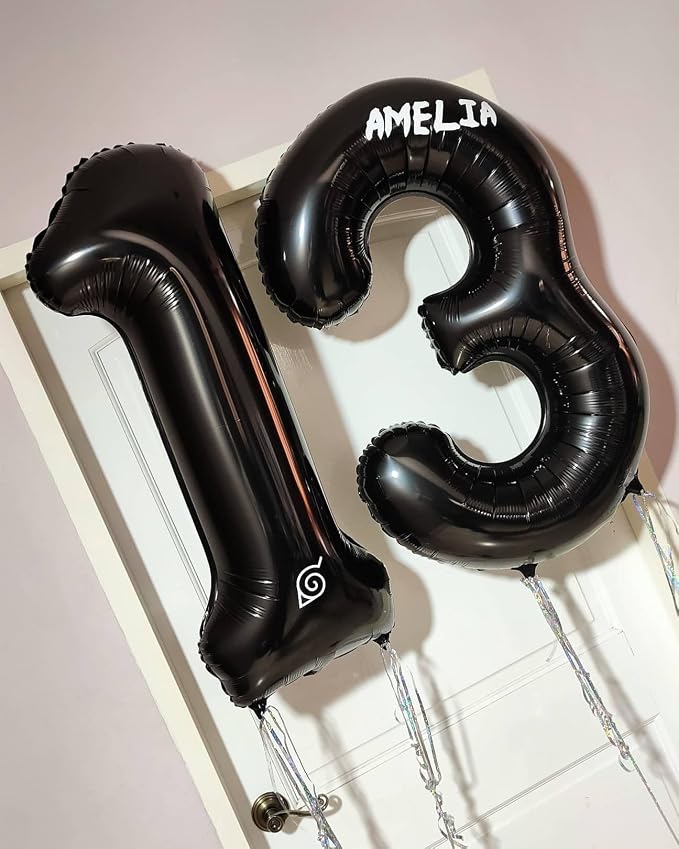 40 Inch Black 28 Balloons Giant Number 28 Balloons Black 28 Birthday Balloons - Image 5