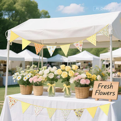 G2PLUS Triangle Bunting Banner Garland, 42 Pennant Flags - Image 8