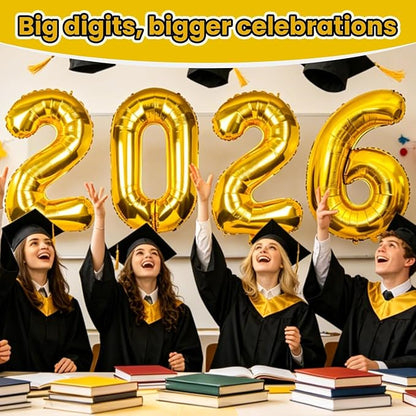 40 Inch Gold Foil Number Balloons - Image 2