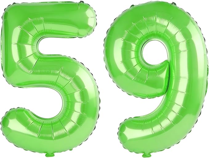 40 Inch Number 59 Balloons for 59th Birthday Party Decorations, 0-100 Fruit by FOBELEC