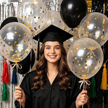 100pcs Gold Confetti Balloons 12 inch | Gold Confetti balloon - Image 8