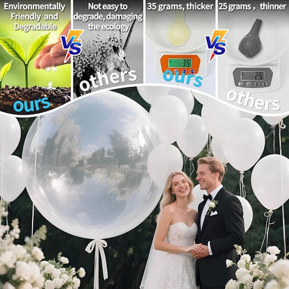 Clear Balloons 9pcs 36 Inch Extra Large Big Jumbo Giant Transparent Bubble - Image 3