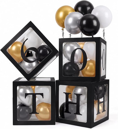 Gejoy 52 Pcs Happy 60th Birthday Party Decoration Men Women Balloon Box | 4 by Gejoy