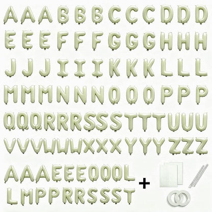 98 Pcs Cream Letter Balloons, Custom 3 Set A-Z Set - Image 2