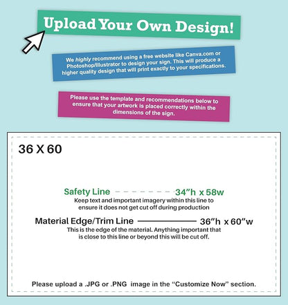 CustomForMe Personalized Vinyl Banner – Vinyl Printed Customizable Banner - Image 3