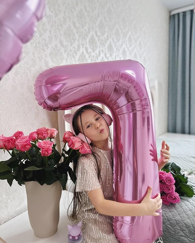 40 Inch Pink Number 2 Balloon Birthday Party Decorations - Image 3