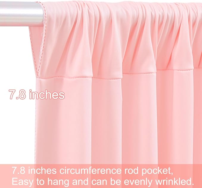 10x12 Blush Pink Backdrop Curtains - Image 8