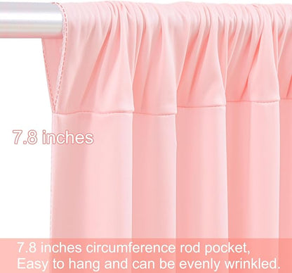 6 Panels Blush Pink Backdrop Curtains - Image 8