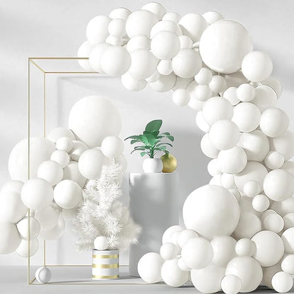 200 Pieces White Balloons Different Sizes 5 10 12 18 Inch Latex White Balloon by BHUCUTU