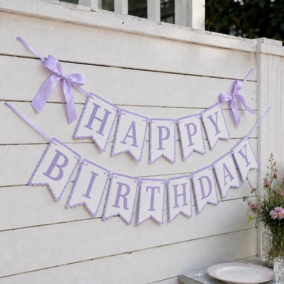 Lavender Happy Birthday Banner - Image 4