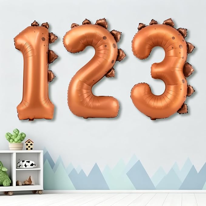 Dinosaur Number 3 Balloon, 30 Inch Birthday Party Decorations - Image 5