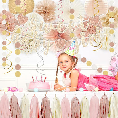 Champagne-Gold Beige Fall Boho Baby Shower Party Decorations - Image 7