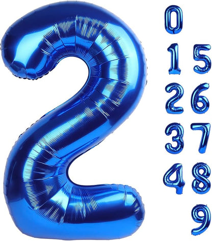 Number Balloons Navy Blue Number 2 by Mluchee