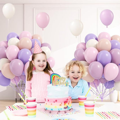 60pcs Pink and Purple Balloons 12inch - Image 6