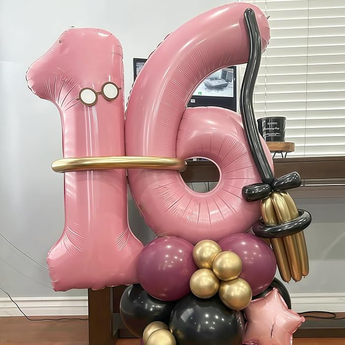 Number 15 Balloon Pastel Pink, Giant Number 1 & 5 Helium Foil Balloon - Image 3